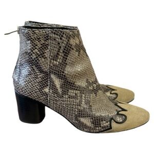 Free People Snake skin leather and suede Ankle Boot